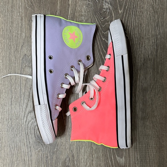 Women’s High-Top Sneakers - Pink and Purple - Picture 1 of 5